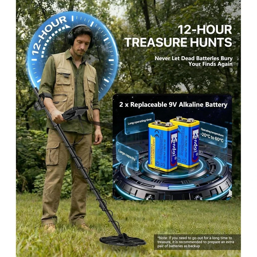 Metal Detector Professional Adult Waterproof Search Coil Advanced DSP Gold Finde